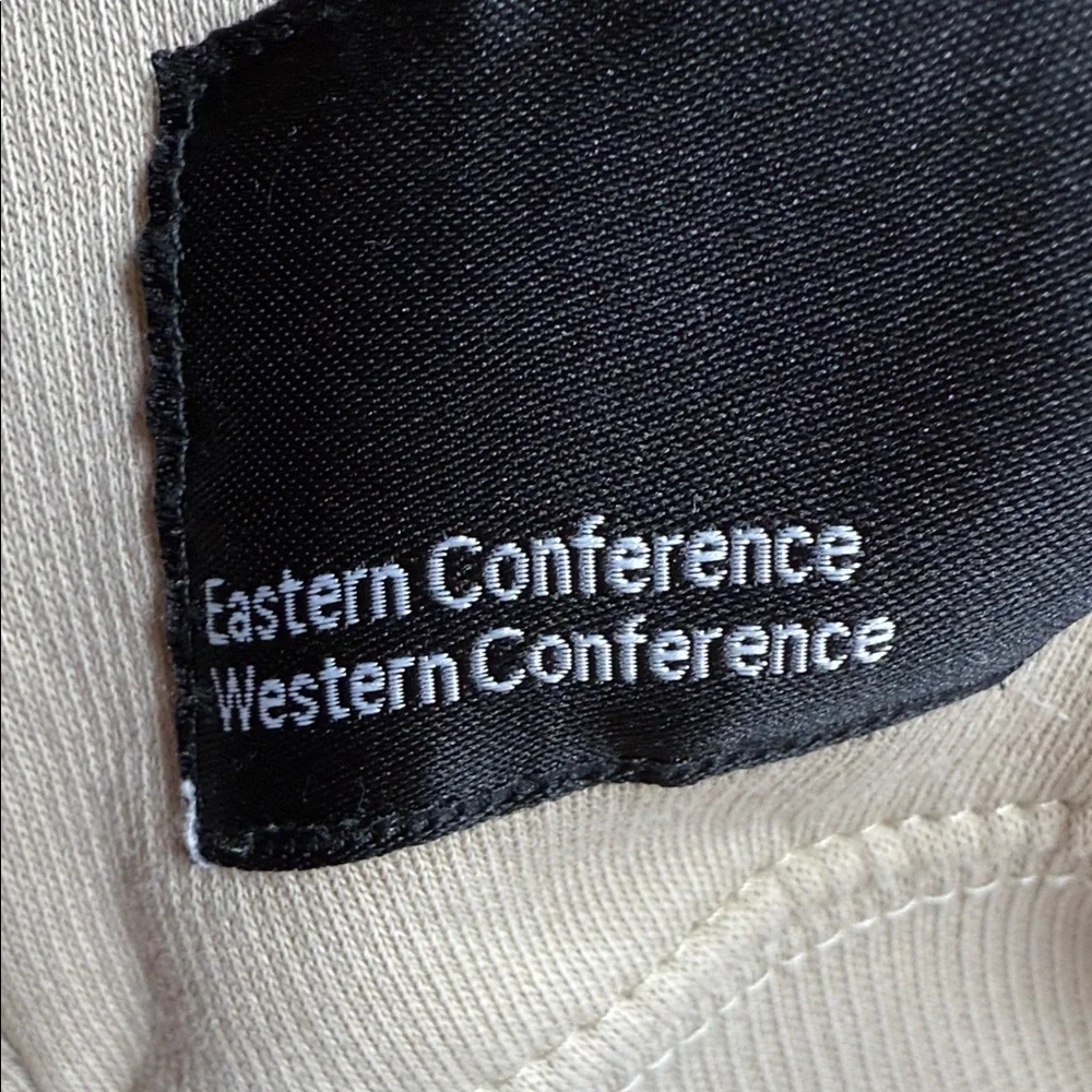 NBA Logo Kid’s Zara Beige Hooded Sweatshirt with pocket and graphics -Size 11-12